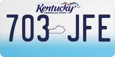 KY license plate 703JFE