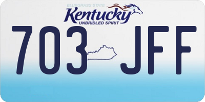 KY license plate 703JFF