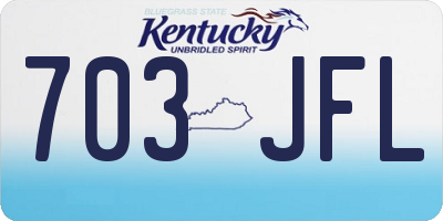 KY license plate 703JFL