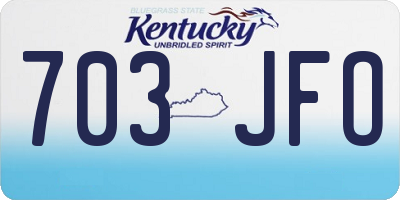 KY license plate 703JFO