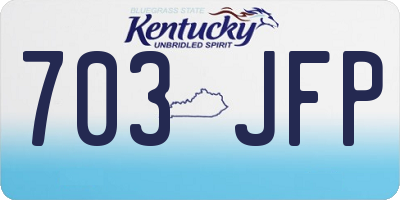 KY license plate 703JFP