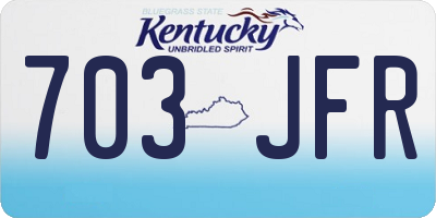 KY license plate 703JFR
