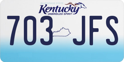 KY license plate 703JFS