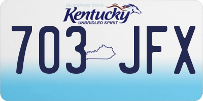 KY license plate 703JFX