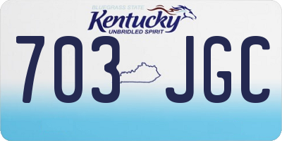 KY license plate 703JGC