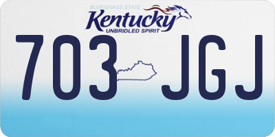 KY license plate 703JGJ