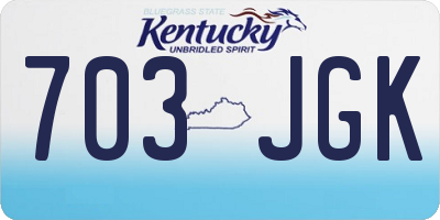 KY license plate 703JGK