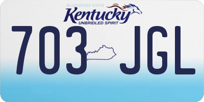 KY license plate 703JGL