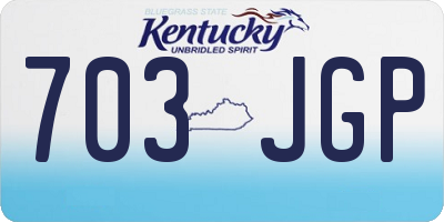 KY license plate 703JGP