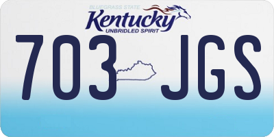 KY license plate 703JGS