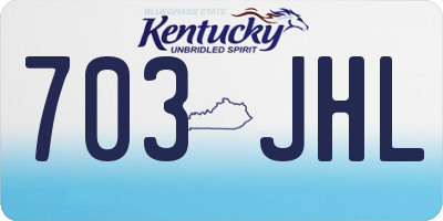 KY license plate 703JHL