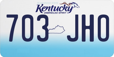 KY license plate 703JHO