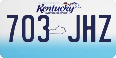KY license plate 703JHZ