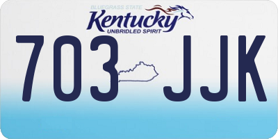 KY license plate 703JJK