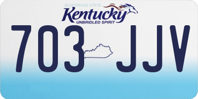 KY license plate 703JJV