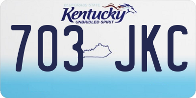 KY license plate 703JKC