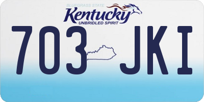 KY license plate 703JKI