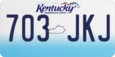 KY license plate 703JKJ