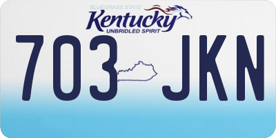 KY license plate 703JKN