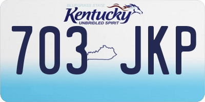 KY license plate 703JKP