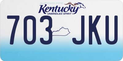 KY license plate 703JKU