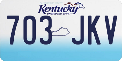 KY license plate 703JKV