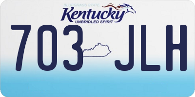 KY license plate 703JLH