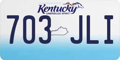 KY license plate 703JLI
