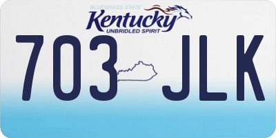 KY license plate 703JLK