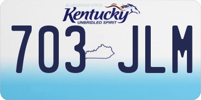 KY license plate 703JLM