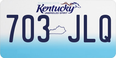 KY license plate 703JLQ