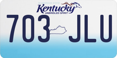 KY license plate 703JLU