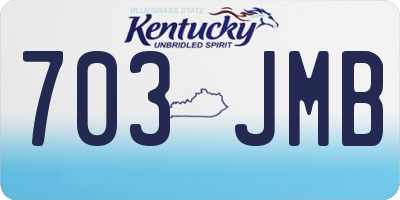 KY license plate 703JMB