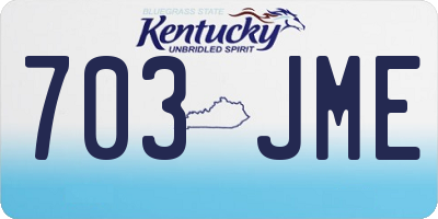 KY license plate 703JME