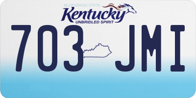 KY license plate 703JMI