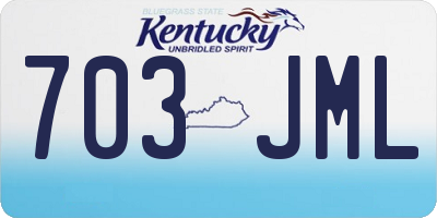 KY license plate 703JML