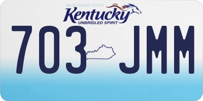 KY license plate 703JMM