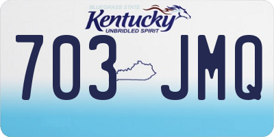 KY license plate 703JMQ