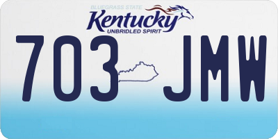 KY license plate 703JMW