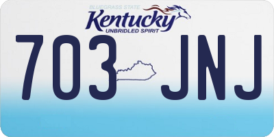 KY license plate 703JNJ