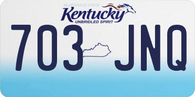 KY license plate 703JNQ