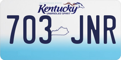 KY license plate 703JNR