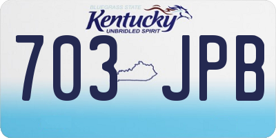 KY license plate 703JPB