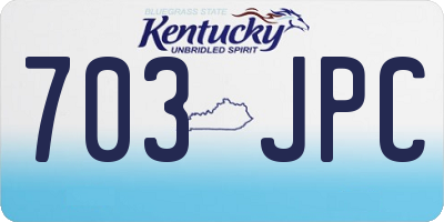 KY license plate 703JPC