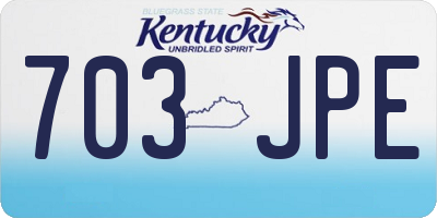 KY license plate 703JPE