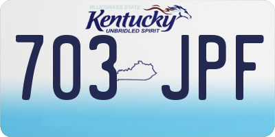 KY license plate 703JPF
