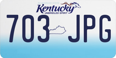 KY license plate 703JPG
