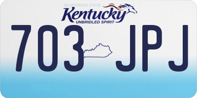 KY license plate 703JPJ