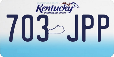 KY license plate 703JPP