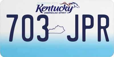 KY license plate 703JPR